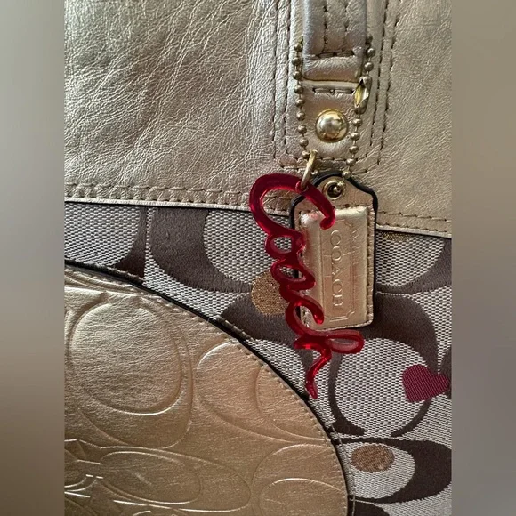 Coach Gold and Brown Tote Bag - Picture 3 of 16